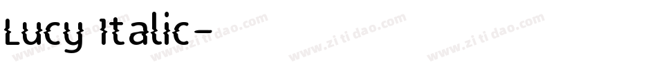 Lucy Italic字体转换